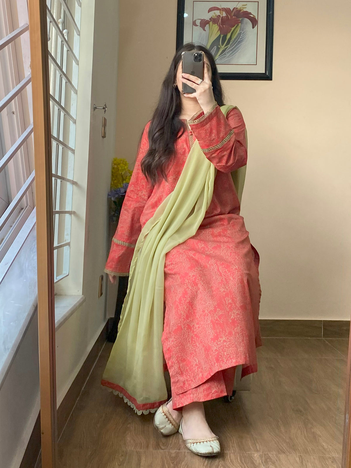 Lawn printed dress