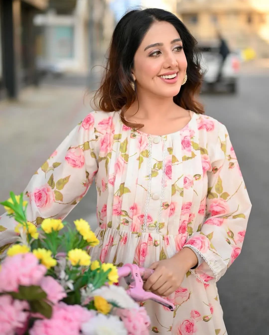 Pink rose Printed Lawn