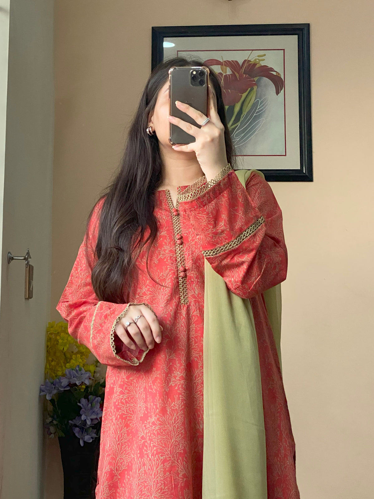 Lawn printed dress