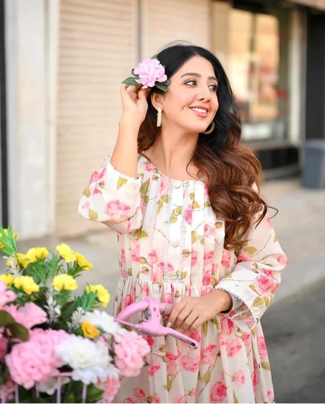Pink rose Printed Lawn