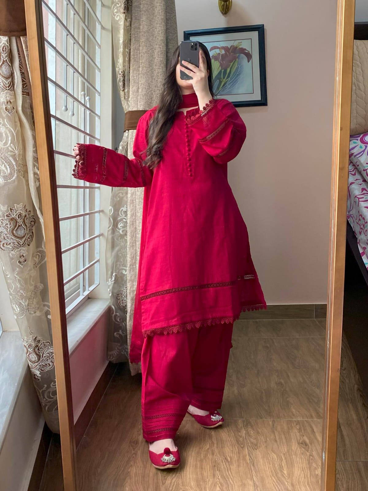 Soft Cotton Dress with Shalwar