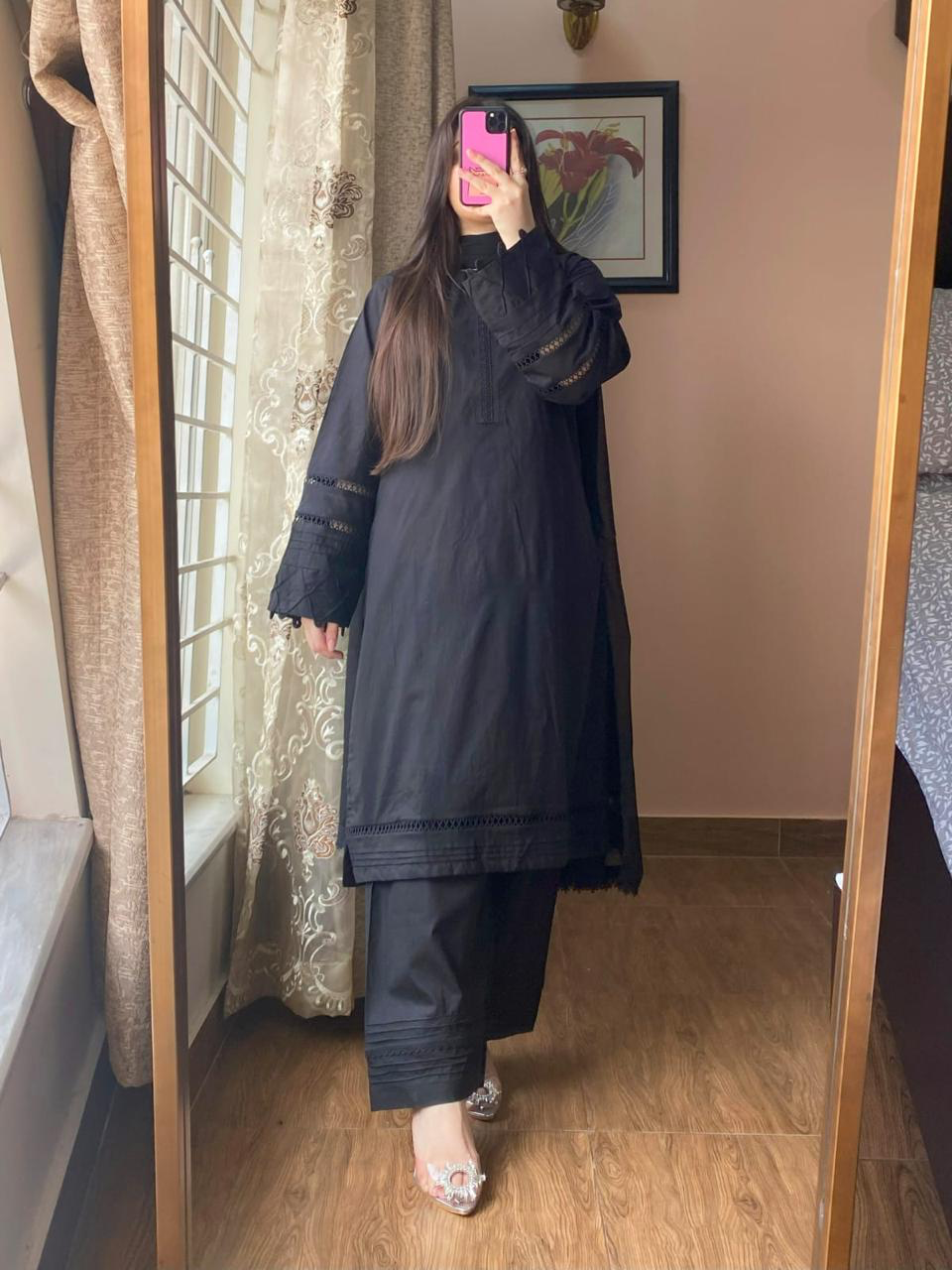 Soft Cotton Dress with Shalwar