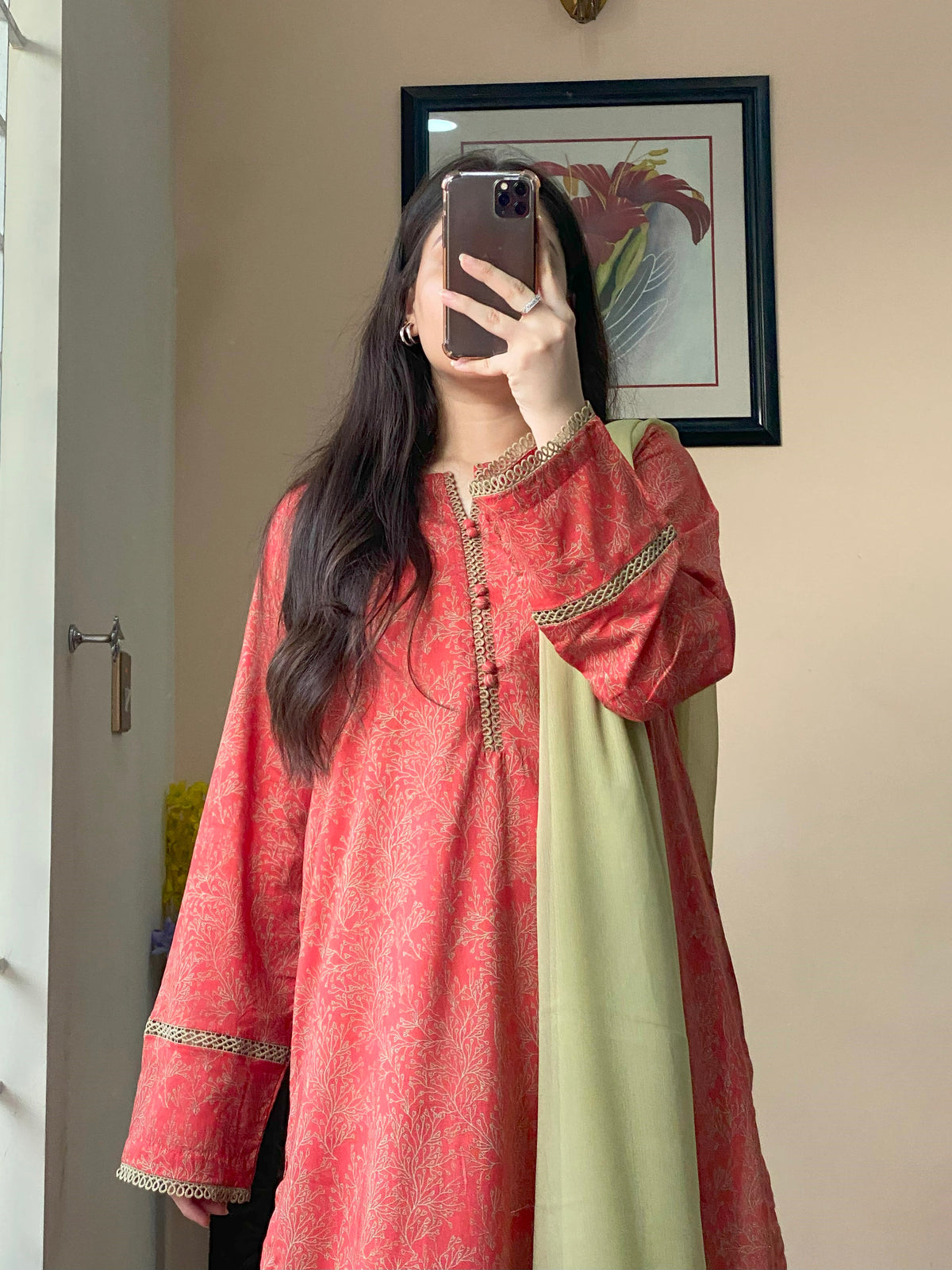 Lawn printed dress