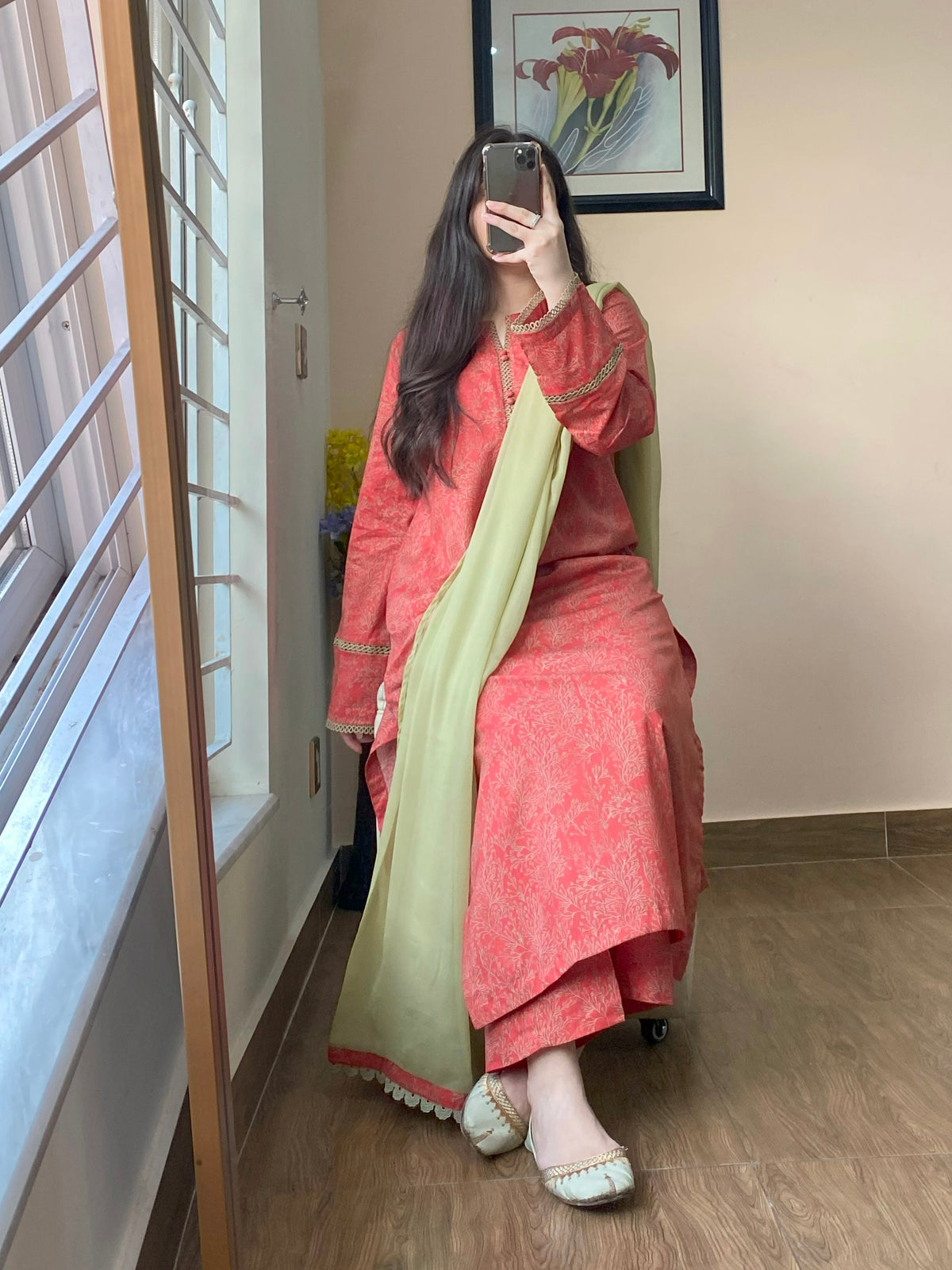 Lawn printed dress