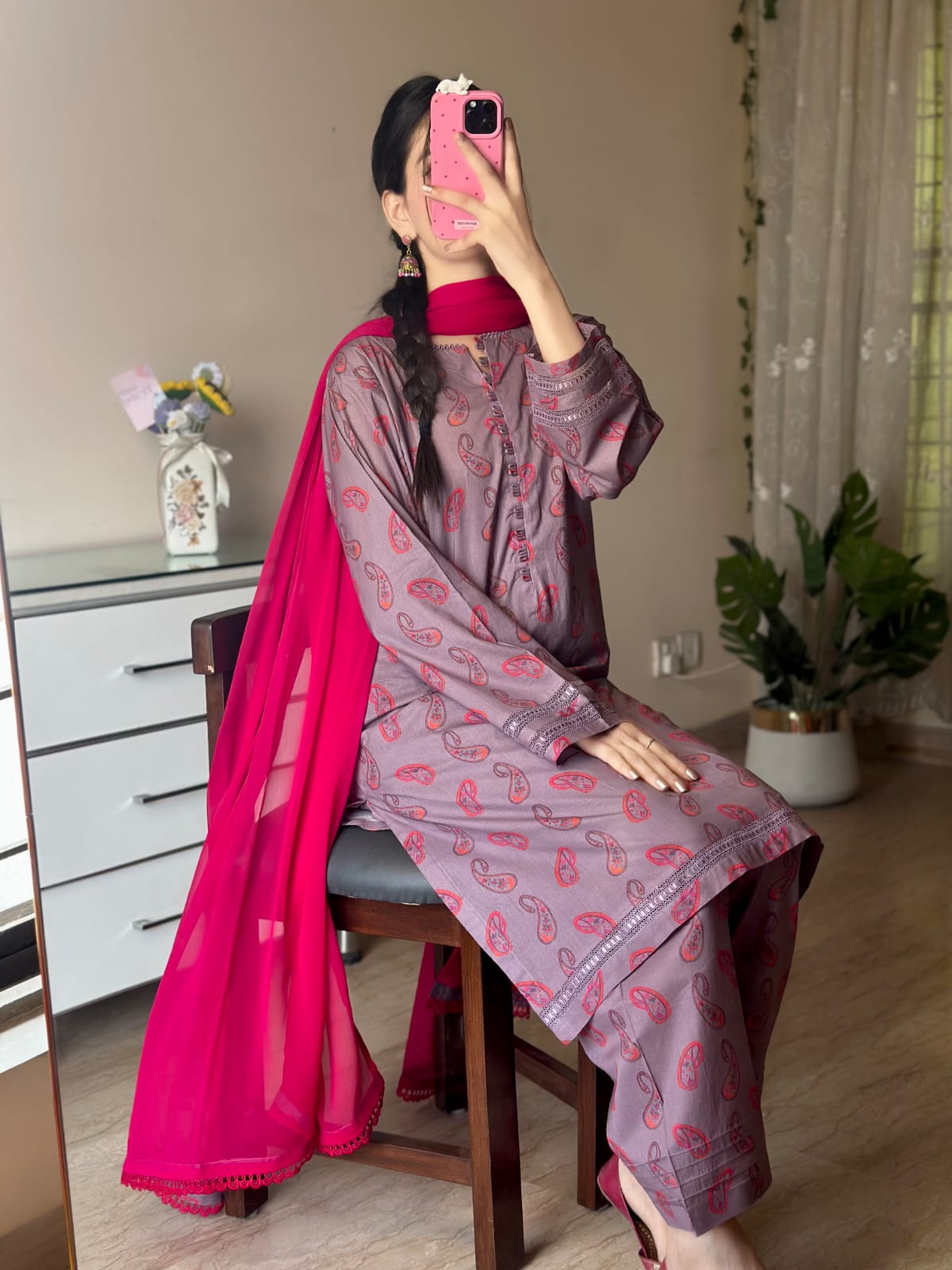 3 piece Printed Dress