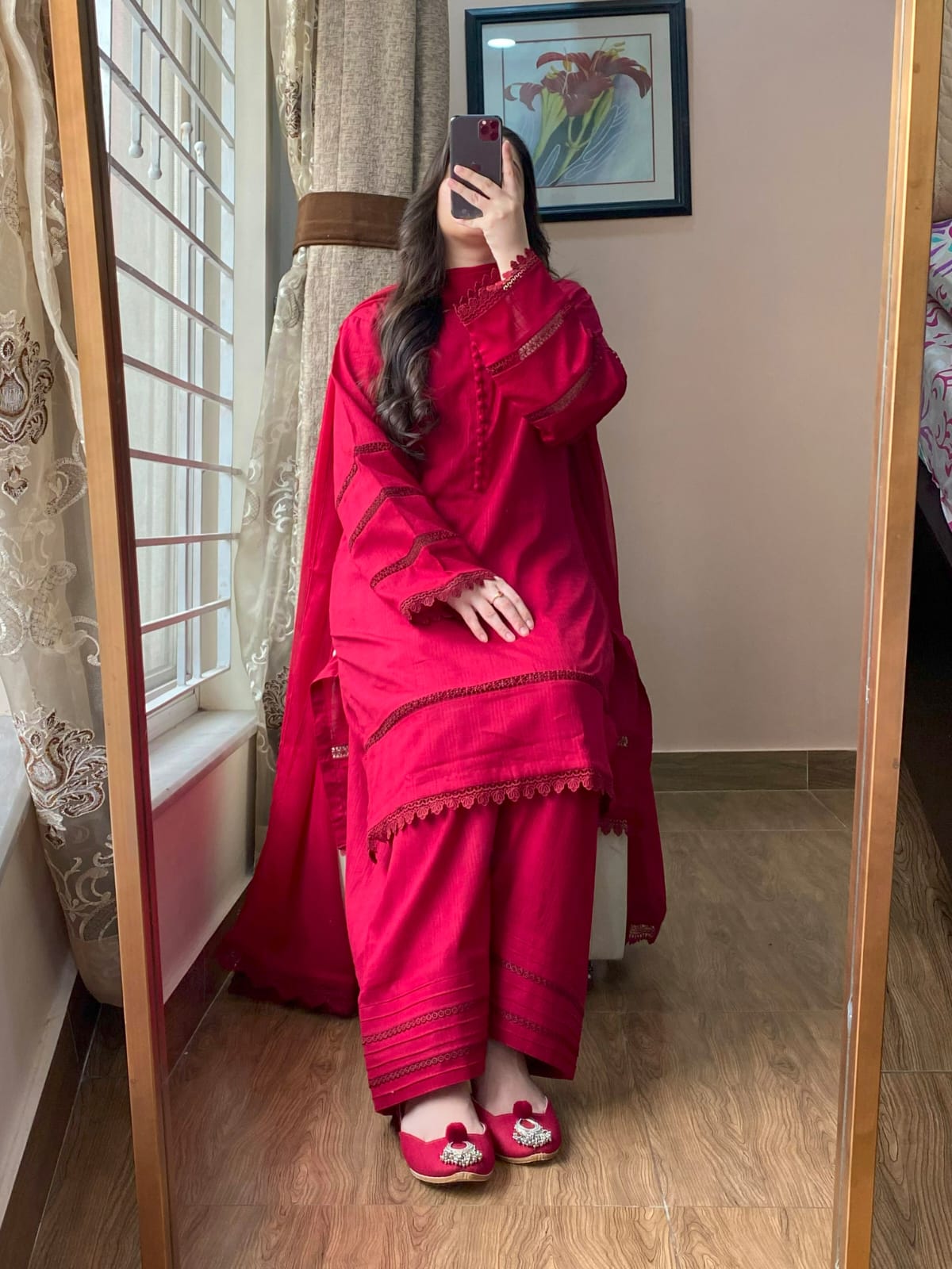 Soft Cotton Dress with Shalwar