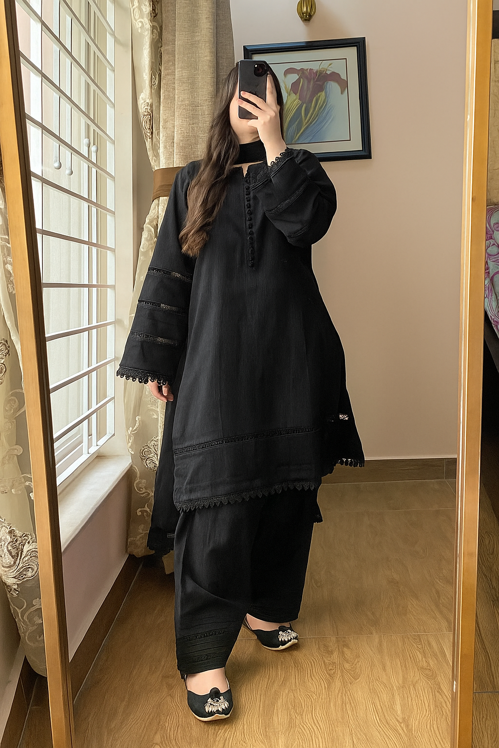 Soft Cotton Dress with Shalwar