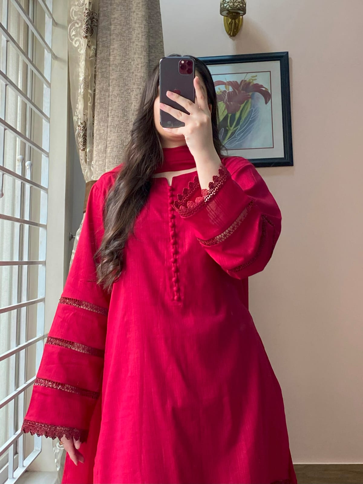 Soft Cotton Dress with Shalwar