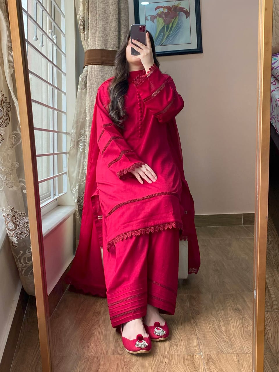 Soft Cotton Dress with Shalwar